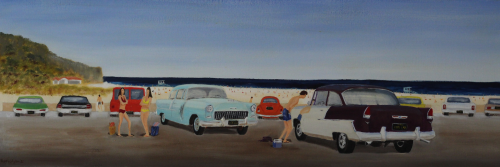 Zuma, 2023 oil on canvas 12x36