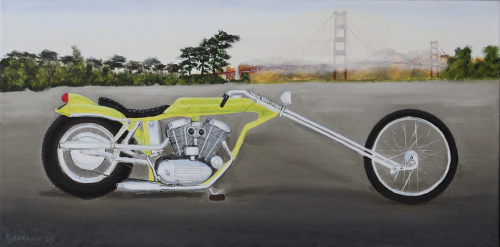 Sportster a la Ness, 2023 Oil on canvas 1224
