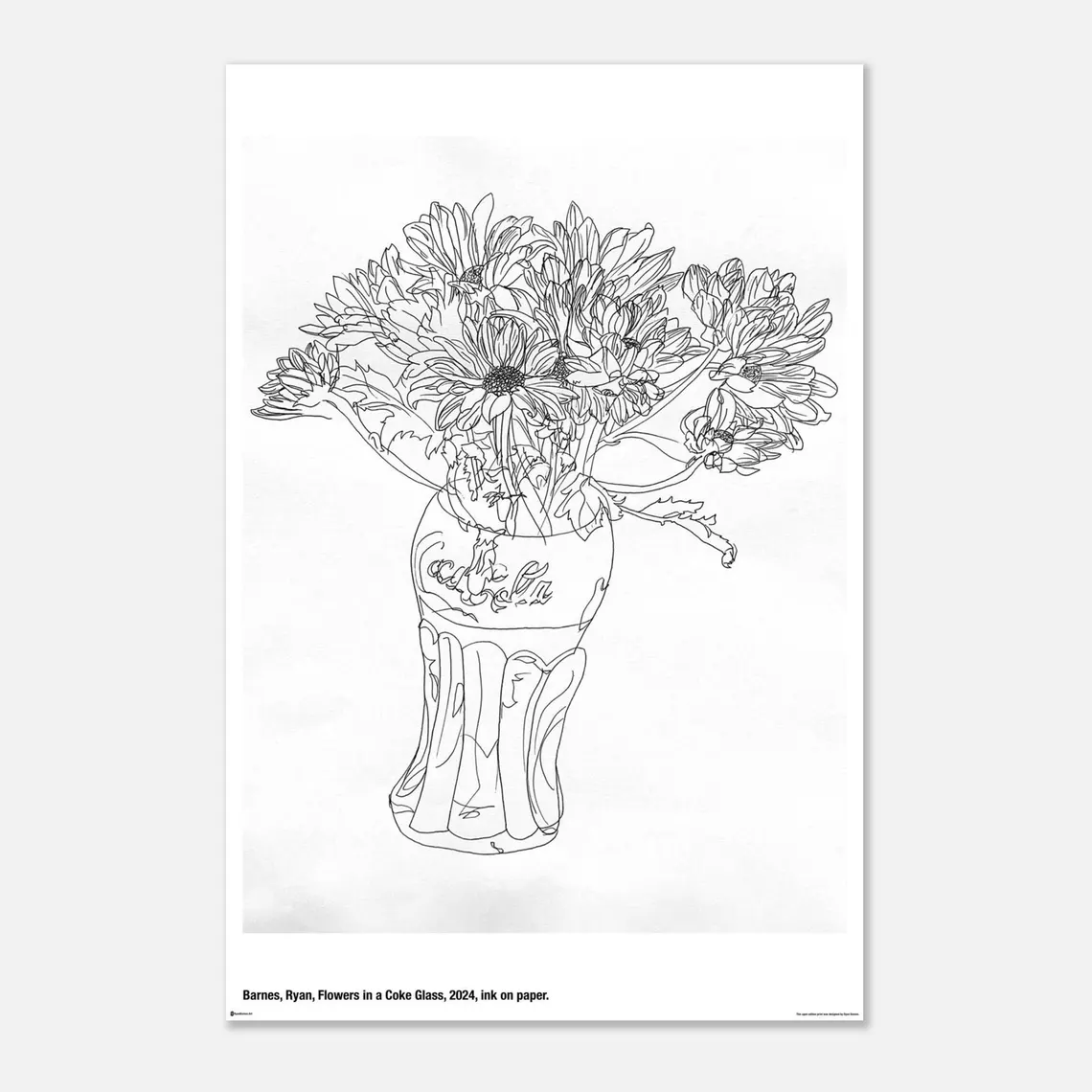 Flowers in a Coke Glass | Open Edition Print